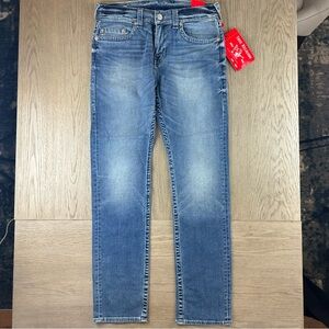 True Religion Geno Relaxed Slim Jeans Mens Size 32 NWT Medium Wash